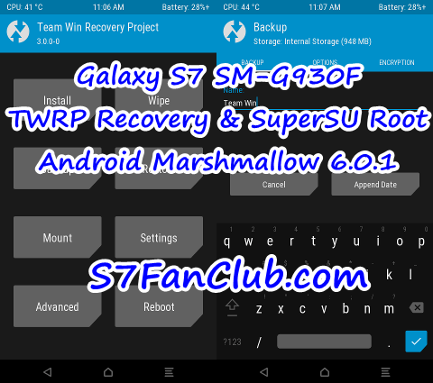 Flash TWRP Recovery & SuperSU Root For Galaxy S7 SM-G930F | twrp-recovery-galaxy-s7-sm-g930f-download-flashing-odin-method