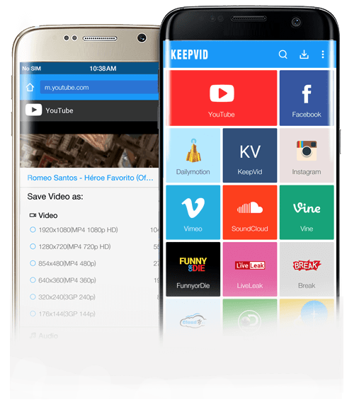 KeepVid APK v2.2 Download Video & Mp3 Files on Samsung Galaxy S7 / S8 | keepvid-android-app-videos-download-samsung-s7-s8-note-8-1